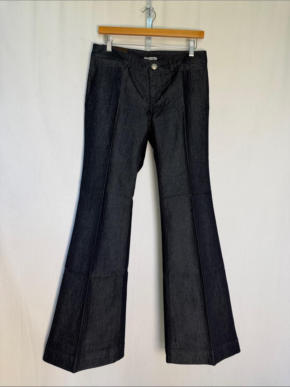 NEW Banana Republic Classic Wide Leg Trouser Denim Sz 8 Dark Wash Casual Office